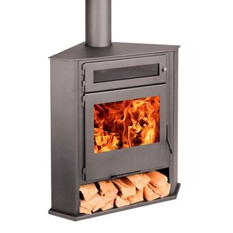 Auchan Poêle a bois d'angle r5 titanium 8 kw offre