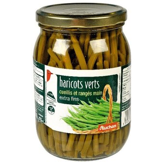 Auchan Haricots verts extra fins cueillis et rangés main auchan offre