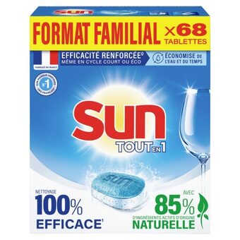 Auchan Tablettes lave vaisselle format familial sun offre