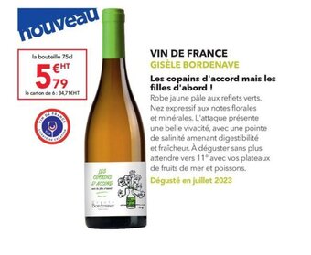 METRO VIN DE FRANCE GISÈLE BORDENAVE offre