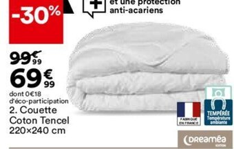 Couette Coton Tencel 220x240 cm