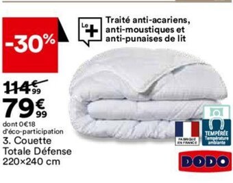 BUT Couette Totale Défense 220x240 cm offre