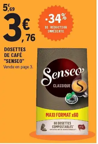 E.Leclerc Dosettes De café Senseo offre
