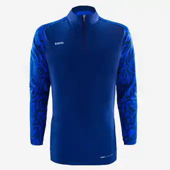 Decathlon Sweat de football 1/2 zip viralto letters marine et bleu offre