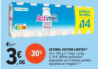 E.Leclerc ACTIMEL ÉDITION LIMITÉE(²) offre