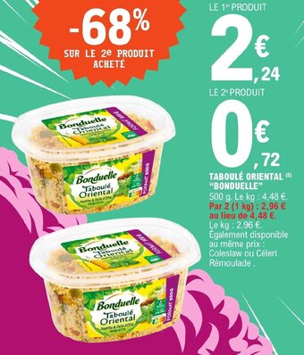 E.Leclerc TABOULÉ ORIENTAL (²) "BONDUELLE" offre