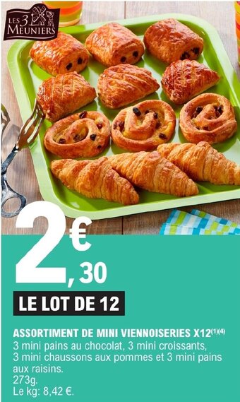 E.Leclerc ASSORTIMENT DE MINI VIENNOISERIES X12(¹)(4) offre
