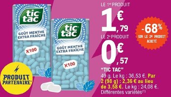 E.Leclerc "TIC TAC" offre