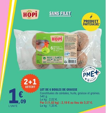E.Leclerc LOT DE 6 BOULES DE GRAISSE offre