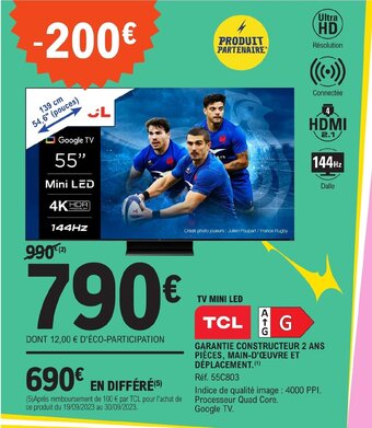 E.Leclerc TV MINI LED offre