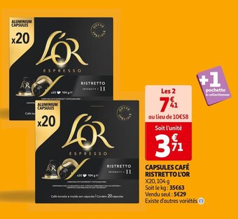 Auchan Supermarché CAPSULES CAFÉ RISTRETTO L'OR offre