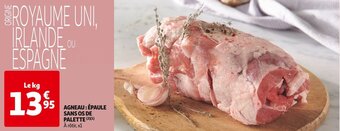 Auchan Supermarché AGNEAU: ÉPAULE SANS OS DE PALETTE (²)(¹) offre