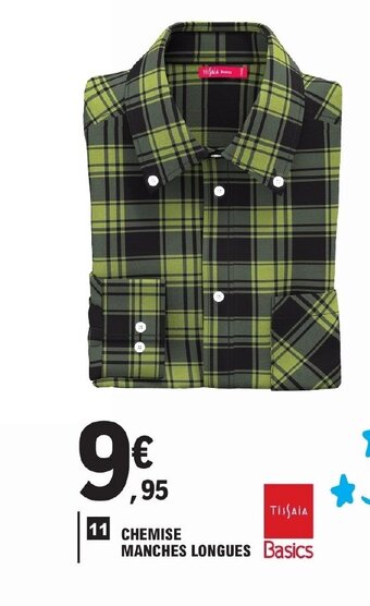 E.Leclerc 11 CHEMISE MANCHES LONGUES Basics offre