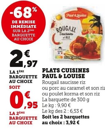 Super U PLATS CUISINES offre