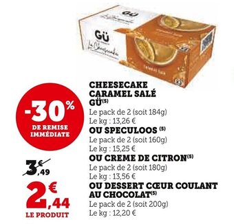 Super U CHEESECAKE CARAMEL SALÉ GÜ (5) offre
