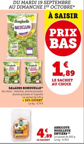 Super U ABRICOTS MOELLEUX ENTIERS (4) offre