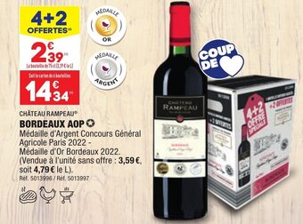 ALDI CHÂTEAU RAMPEAUⓇ BORDEAUX AOP offre