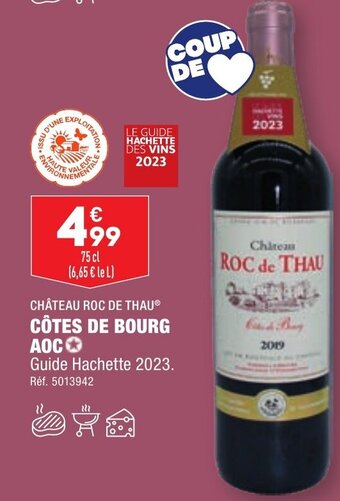 ALDI CHÂTEAU ROC DE THAU CÔTES DE BOURG AOC offre