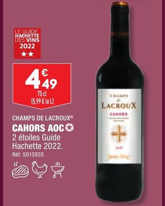 ALDI CHAMPS DE LACROUXⓇ CAHORS AOC offre