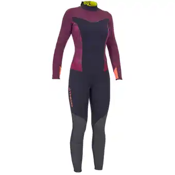 Decathlon Combinaison néoprène 3/2mm cousu-collée voile femme dinghy 500 violet/noir offre
