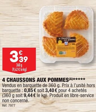 ALDI 4 CHAUSSONS AUX POMMES offre