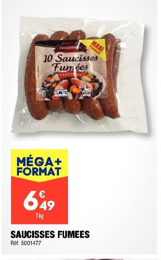 Promo SAUCISSES FUMEES chez ALDI