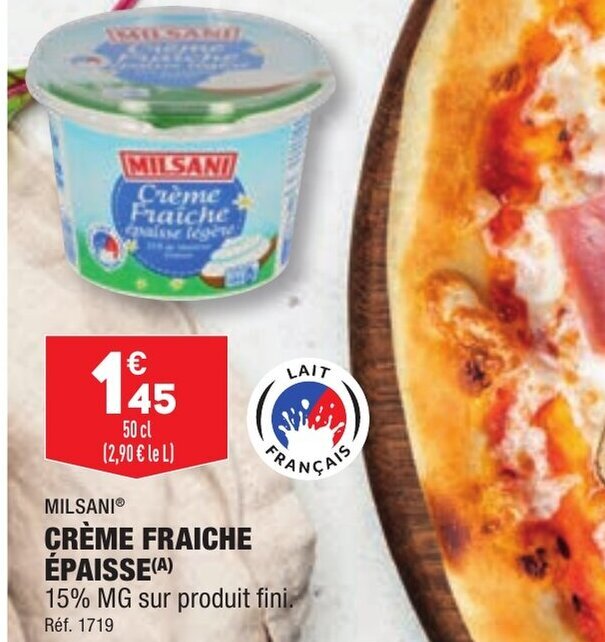 Promo MILSANIⓇ CRÈME FRAICHE ÉPAISSE(A) chez ALDI
