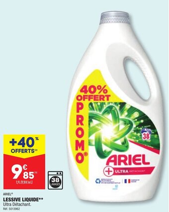 ALDI ARIELⓇ LESSIVE LIQUIDE offre