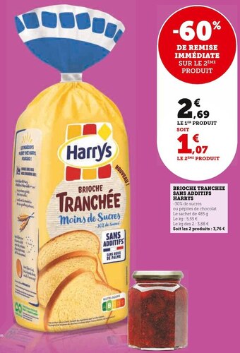 U Express Harry's brioche tranchee sans additifs offre