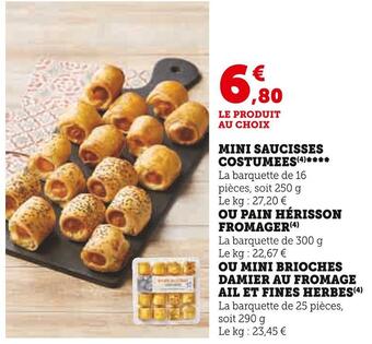 U Express Mini saucisses costumees offre