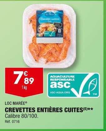 ALDI Loc marée crevettes entières cuites offre