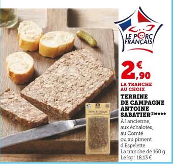U Express Terrine de campagne antoine sabatier offre