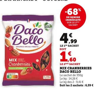 Daco bello mix cranberries