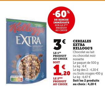 U Express Kellogg's cereales extra offre