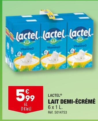 Lactel lait demi-écrémé