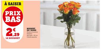 U Express Bouquet de 7 roses offre