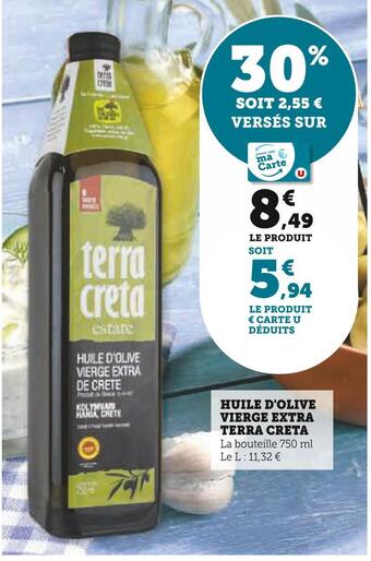 U Express Terra creta huile d'olive vierge extra offre