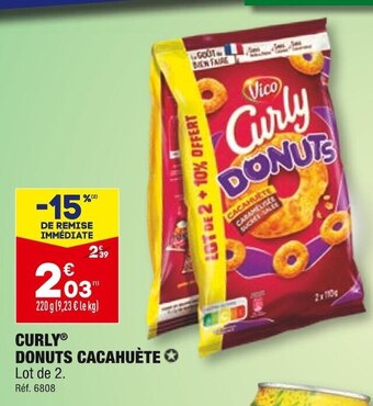 ALDI Curly donuts cacahuète offre
