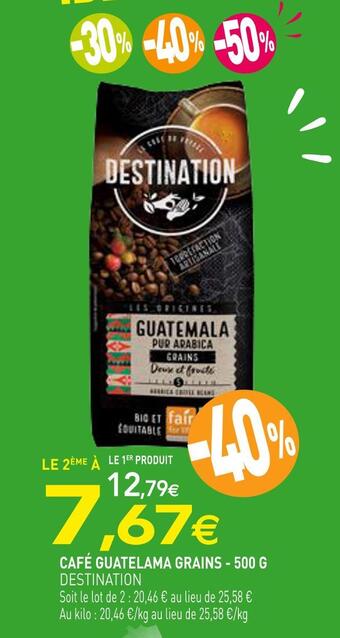 naturéO Destination café guatelama grains offre