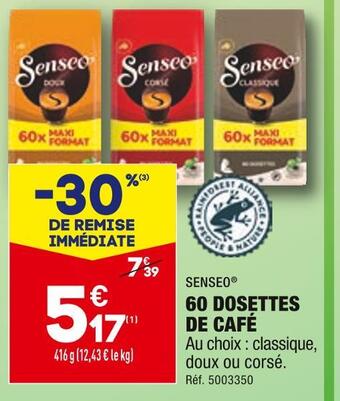 ALDI Senseo 60 dosettes de café offre
