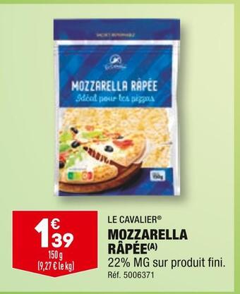 ALDI Le cavalier mozzarella râpée offre