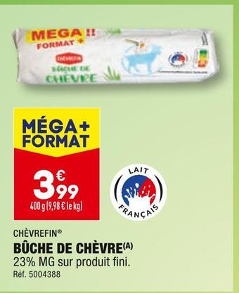 ALDI Chèvrefin bûche de chèvre offre