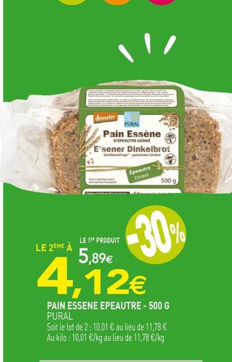naturéO Pural pain essene epeautre offre