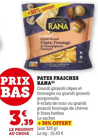 U Express Rana pates fraiches offre