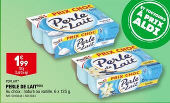 ALDI Yoplait perle de lait offre