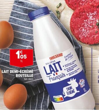 ALDI Milsani lait demi-écrémé bouteille offre