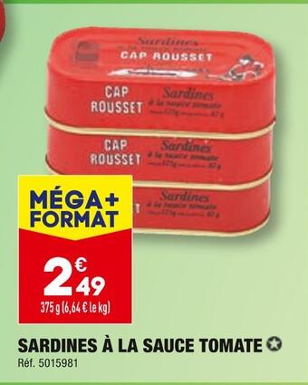 ALDI Cap rousset sardines à la sauce tomate offre