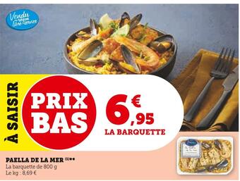 Super U Delpierre paella de la mer offre
