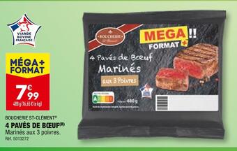 ALDI Boucherie st-clément 4 pavés de bœuf offre