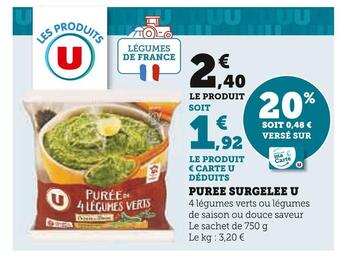 U puree surgelee